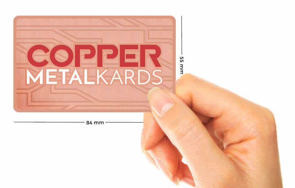 copper stainless card