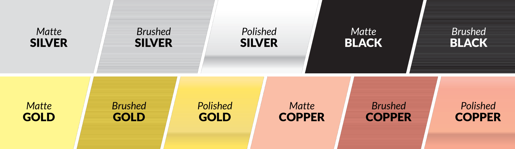 Metal Card Finishes