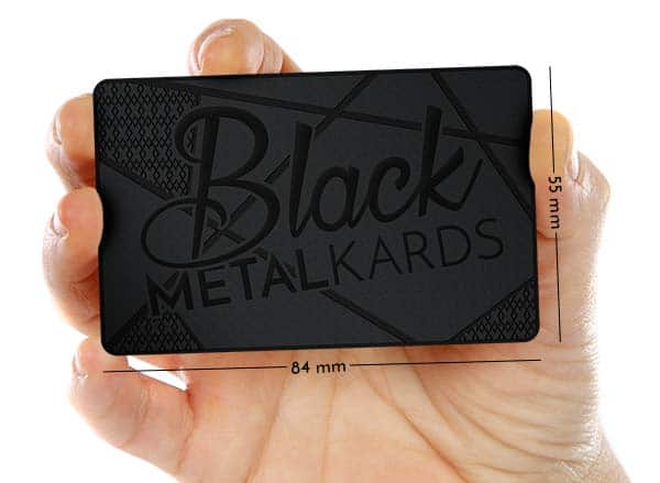 Holding Black Metal Card