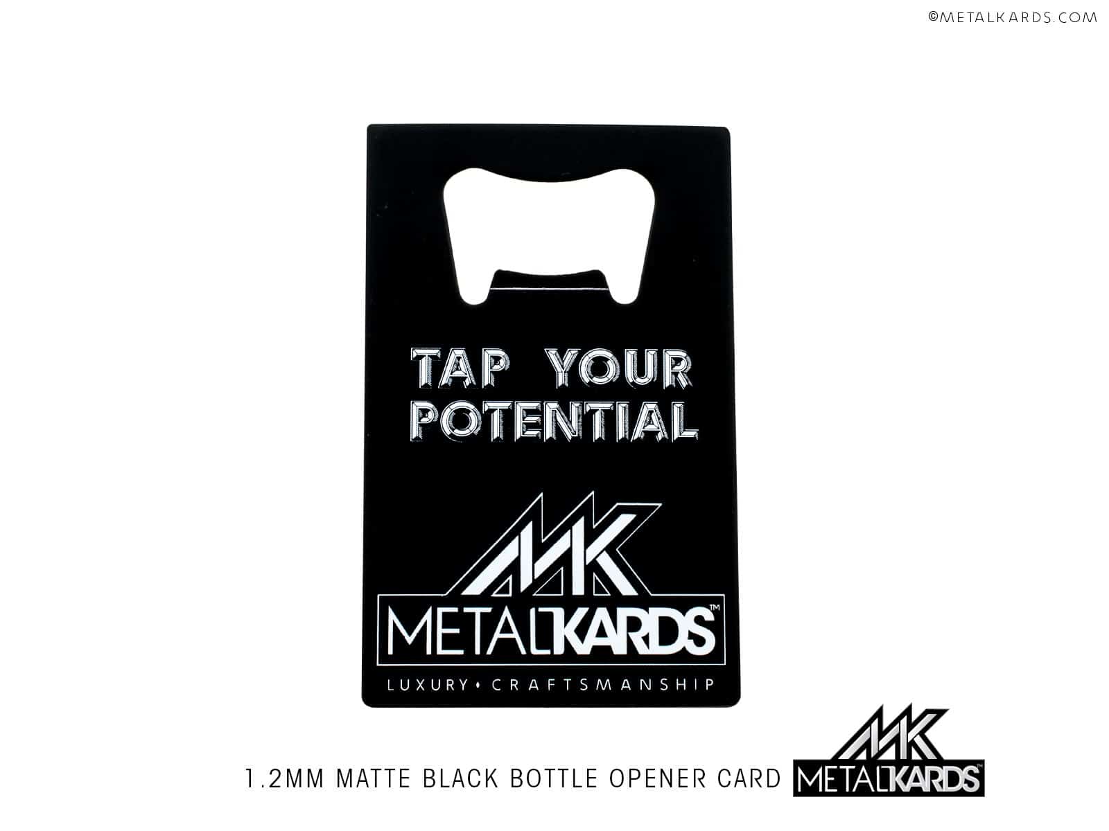 Black Metal Bottle Opener Card