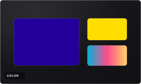 Illustration of violet, yellow, and full-color areas on a dark plate; explanatory craft artwork, not a sample photograph.