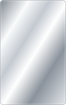 Illustrated polished silver metal-card finish; on-screen reference, not a sample photograph.